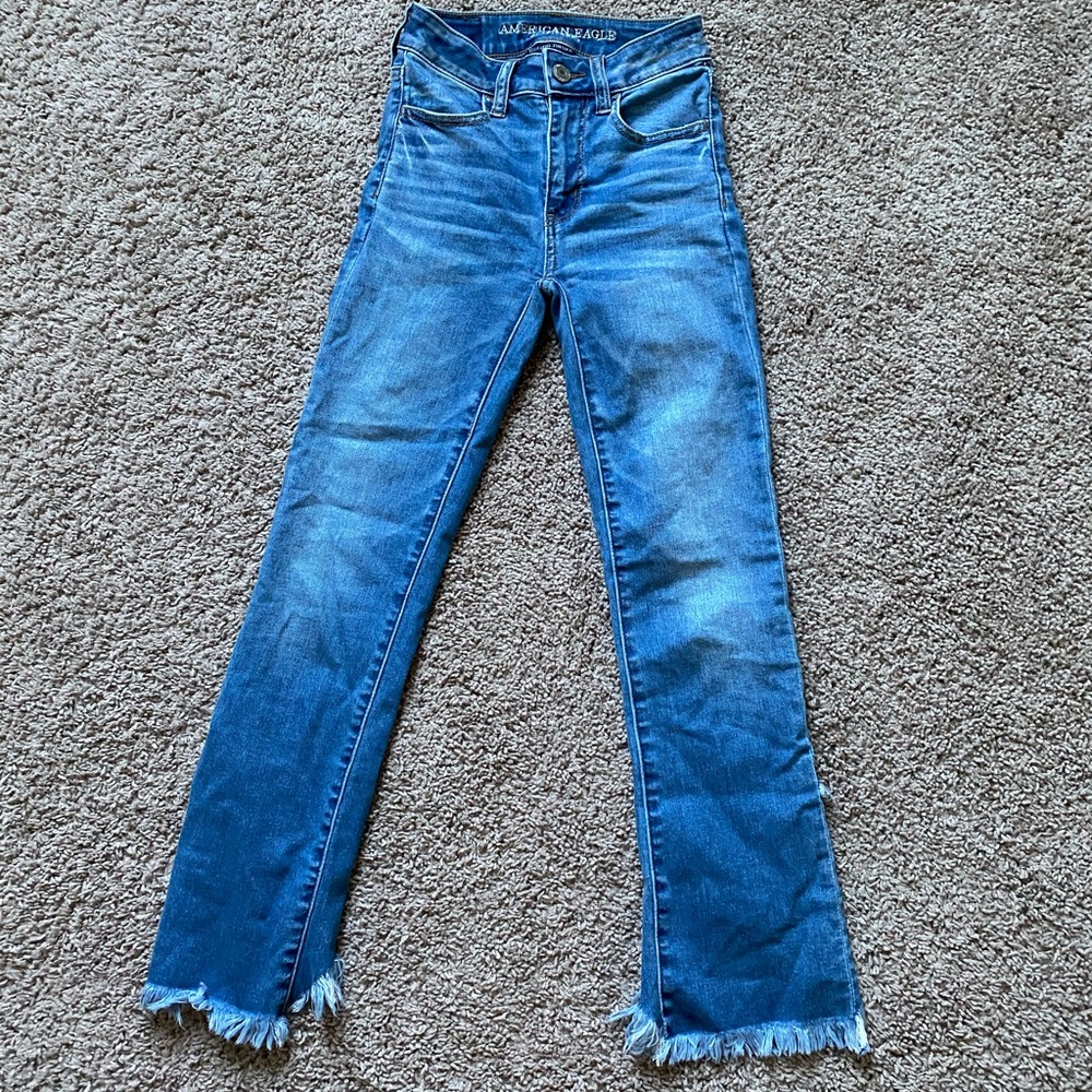 America eagle split hem jeans